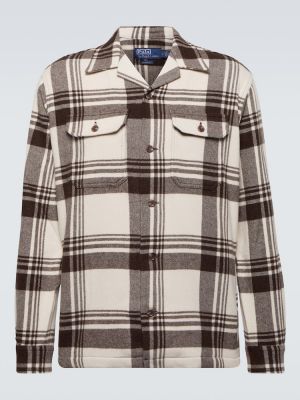 Camicia di lana Polo Ralph Lauren marrone