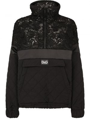 Jersey de flores de tela jersey de encaje Dolce & Gabbana negro