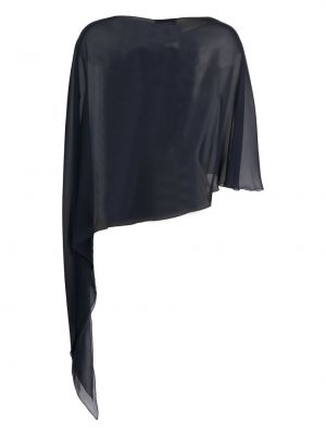 Jedwabna bluzka asymetryczna Antonelli czarna