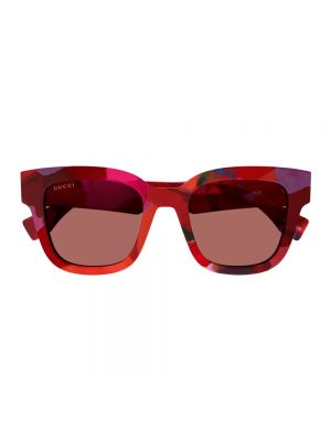 Okulary przeciwsłoneczne Gucci czerwone