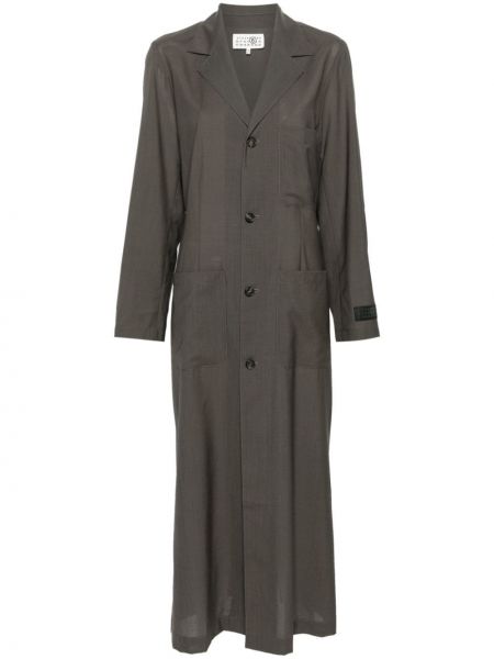Vlnený kabát Mm6 Maison Margiela sivá