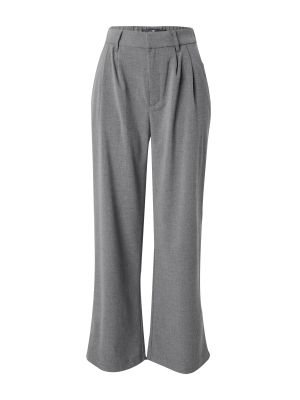 Меланжирани широки панталони тип „марлен“ Hollister сиво