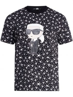 Bavlněné tričko s hvězdami Karl Lagerfeld