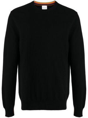Kašmírový svetr s kulatým výstřihem Paul Smith černý