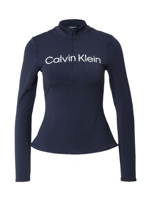 Тениска slim Calvin Klein Sport черно