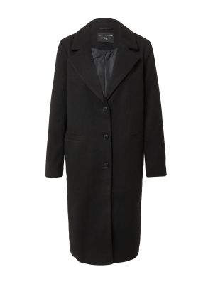 Jednofarebný klasický priliehavý kabát Dorothy Perkins - čierna