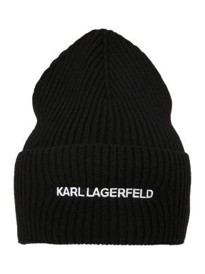Megztas kepurė Karl Lagerfeld juoda