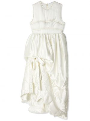 Коктейлна рокля с панделка Cecilie Bahnsen бяло