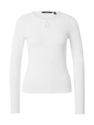 Tričko s dlhými rukávmi Vero Moda biela
