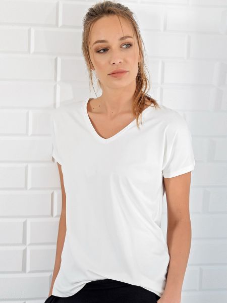 Бавовняна футболка Trend Alaçatı Stili біла