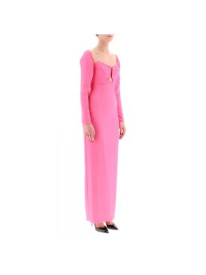 Sukienka długa Roland Mouret różowa