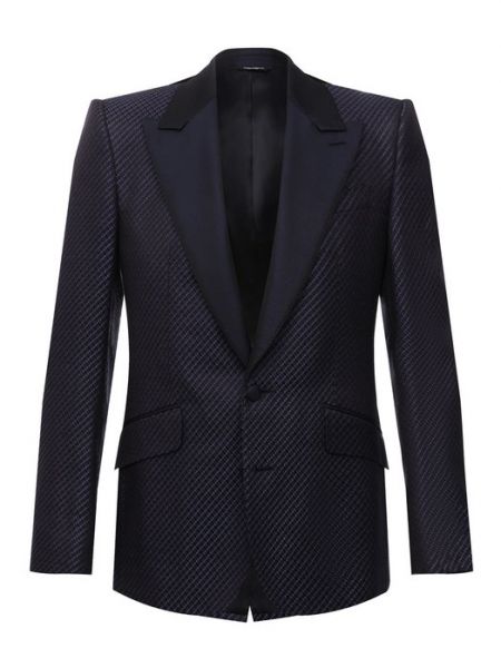 Шелковый пиджак Dolce & Gabbana синий