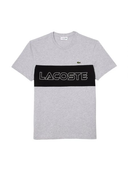 T-shirt aus baumwoll Lacoste grau