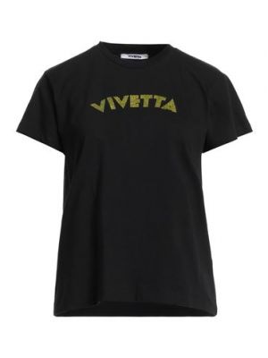 Camiseta de algodón Vivetta negro