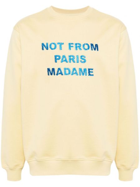 Sweatshirt mit stickerei Drôle De Monsieur gelb