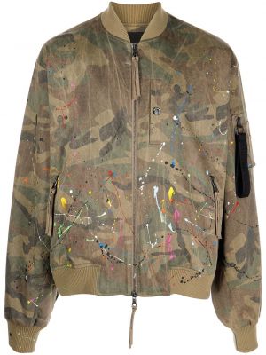 Giacca bomber con stampa camouflage Mostly Heard Rarely Seen verde