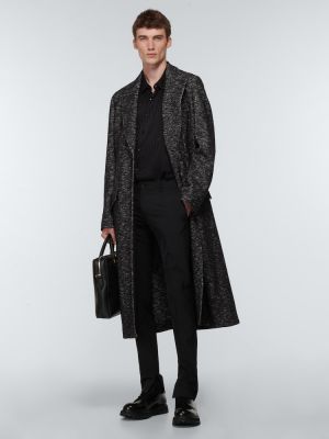 Vlněný kabát Dolce&gabbana černý
