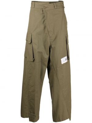 Широкие брюки карго Maison Mihara Yasuhiro, зеленые