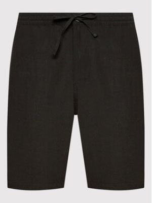 Shorts en lin Selected Homme noir