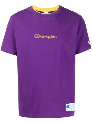 T-shirt ricamato Champion viola