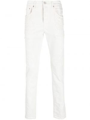 Skinny fit-jeans med sliten Purple Brand