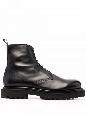 Leder stiefelette Officine Creative schwarz