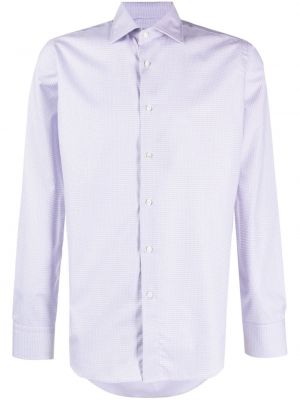 Bavlnená košeľa Canali fialová