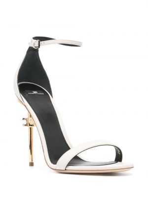 Leder sandale Elisabetta Franchi beige