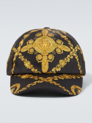 Cappello con visiera di raso Versace giallo