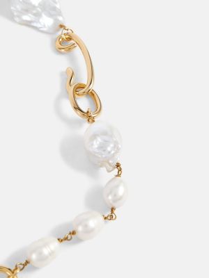 Naszyjnik z perełkami Jil Sander biały