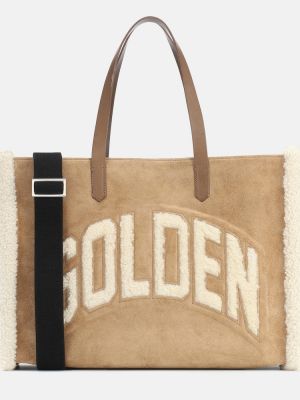 Велурени шопинг чанта Golden Goose
