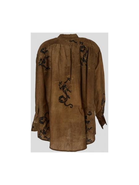 Vestido de viscosa Uma Wang marrón