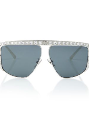 Слънчеви очила с кристали Dolce&gabbana сребристо