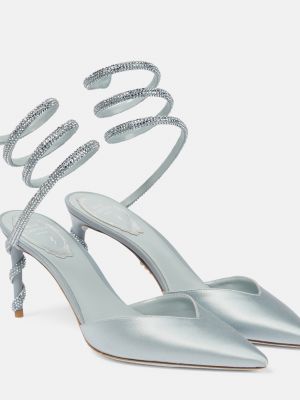 Декорированные атласные туфли Cleo Rene Caovilla серый