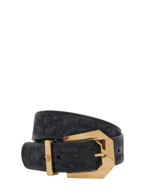 Cinturón de tejido jacquard Versace negro
