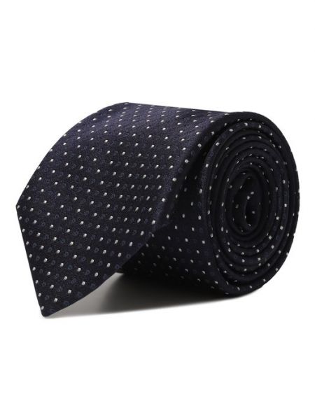 Синий шелковый галстук Giorgio Armani
