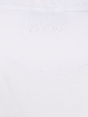 Camiseta de algodón de tela jersey Brioni blanco