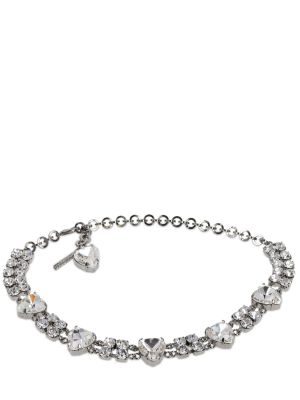 Ogrlica s kristali z vzorcem srca Alessandra Rich srebrna