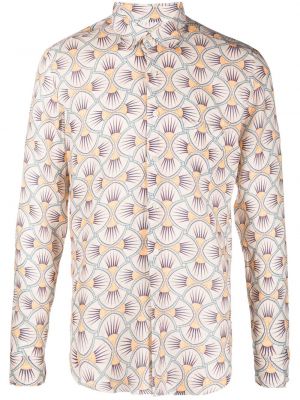Chemise à imprimé à motif géométrique Peninsula Swimwear beige