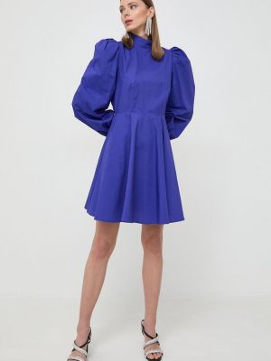 Pamučna mini haljina Custommade plava