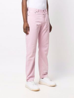 Straight fit džíny Ami Paris růžové