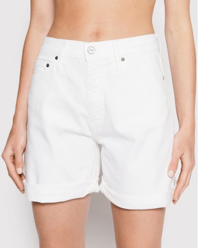 Bílé džínové šortky Calvin Klein