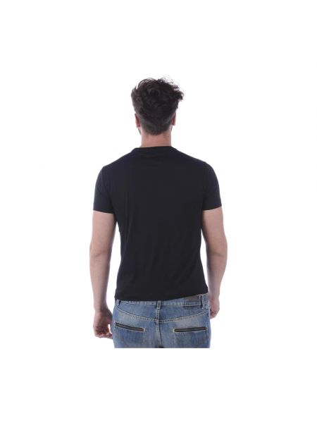 Casual t-shirt mit print Emporio Armani Ea7 schwarz