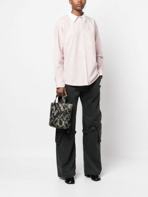 Květinová shopper kabelka s výšivkou Vivienne Westwood černá