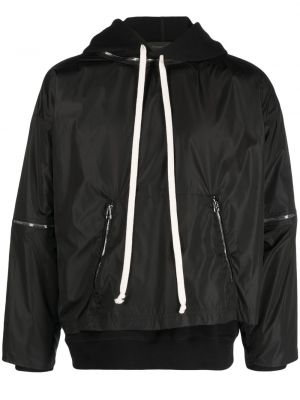 Bavlněná bunda na zip s kapucí Atu Body Couture černá