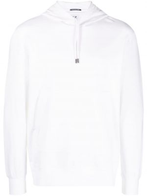 Pamučna hoodie s kapuljačom C.p. Company bijela
