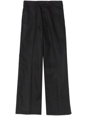 Pantaloni cu talie joasă cu croială lejeră Re/done negru