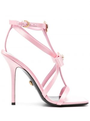 Sandale din satin Versace roz