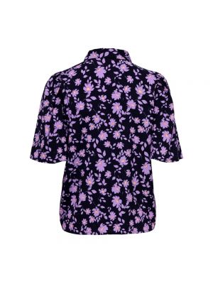 Koszula w kwiatki Jacqueline De Yong fioletowa