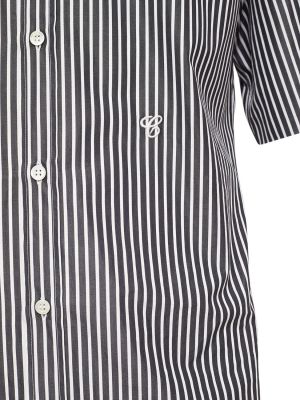 Koszula bawełniana w paski Maison Margiela czarna